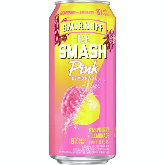 Smirnoff Ice Pink Lemonade Beer (16 fl oz)