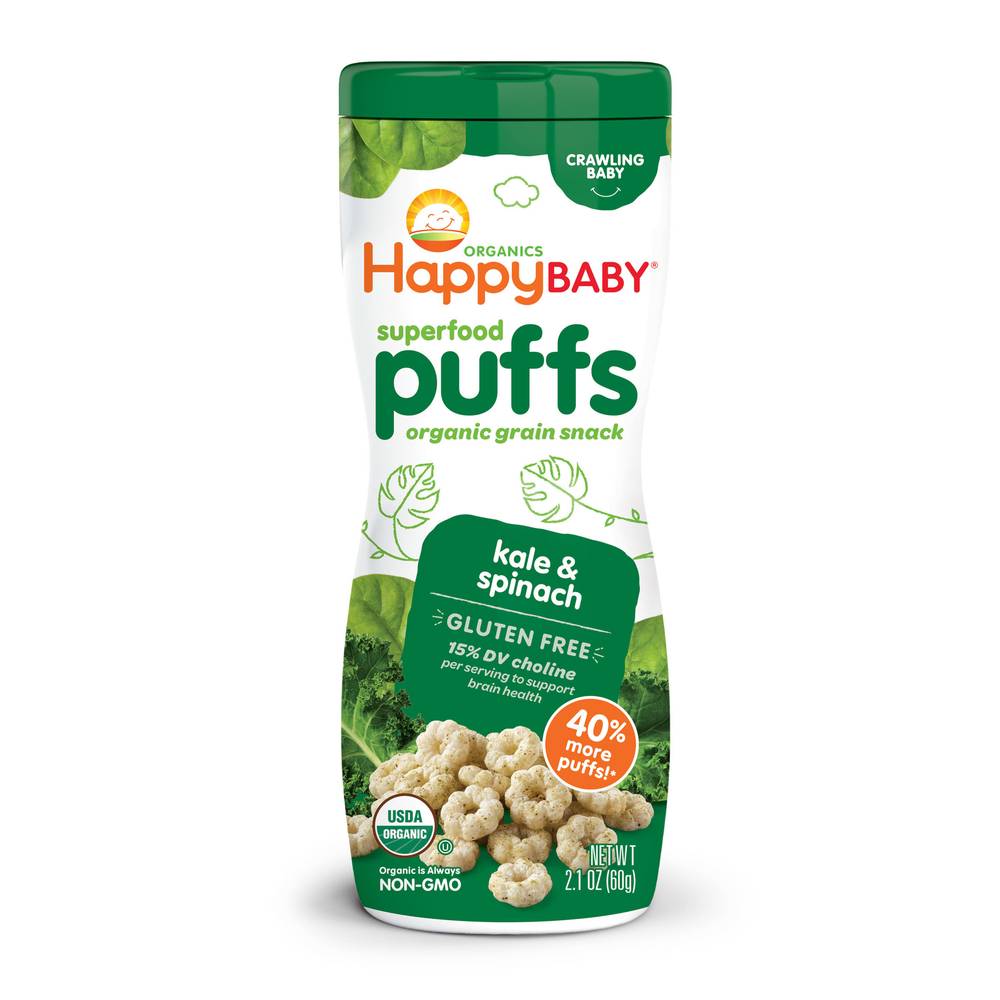 Happy Baby Gluten Free Kale & Spinach Superfood Puffs