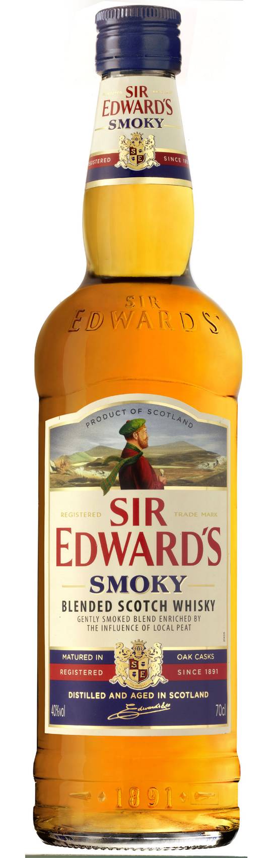 Sir Edward's - Whisky écossais mélangé fumé (700 ml)