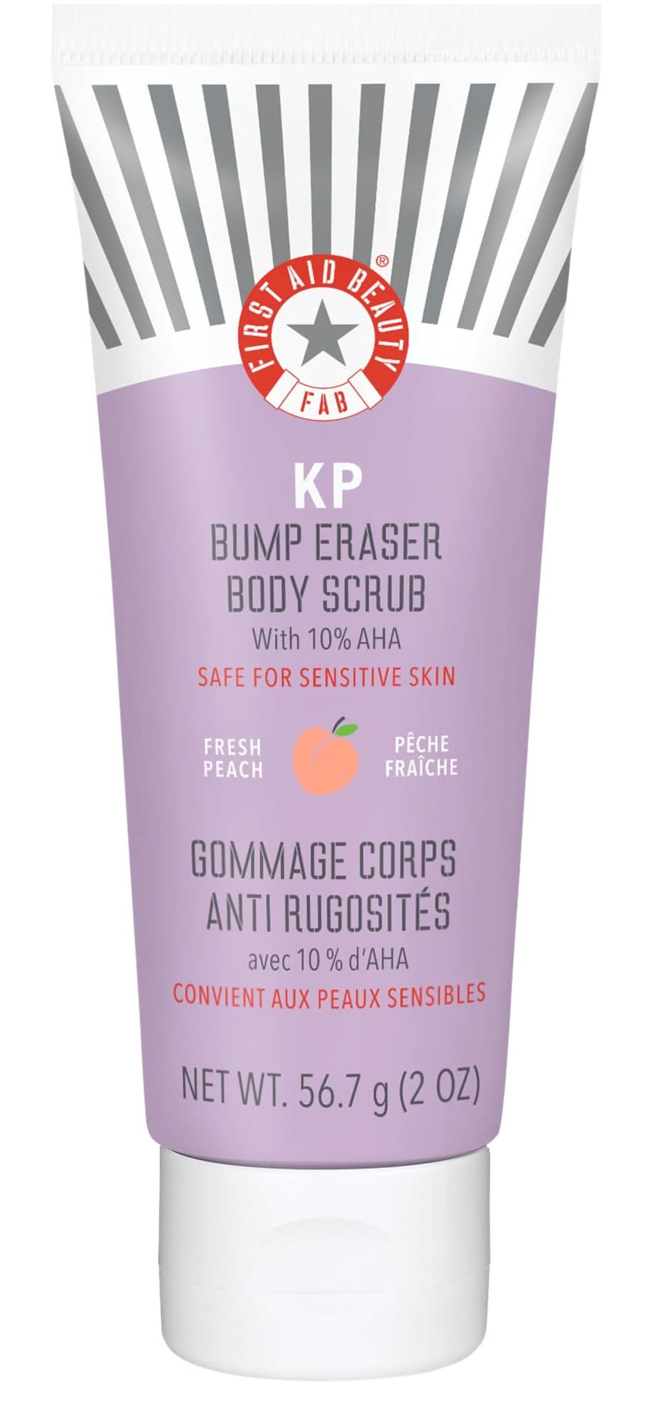 First Aid Beauty KP Bump Eraser Body Scrub with 10% AHA – Body Exfoliant for Keratosis Pilaris