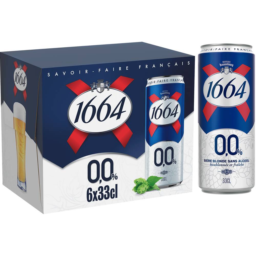 1664 - Bière blonde sans alcool (6 pièces, 330 ml)