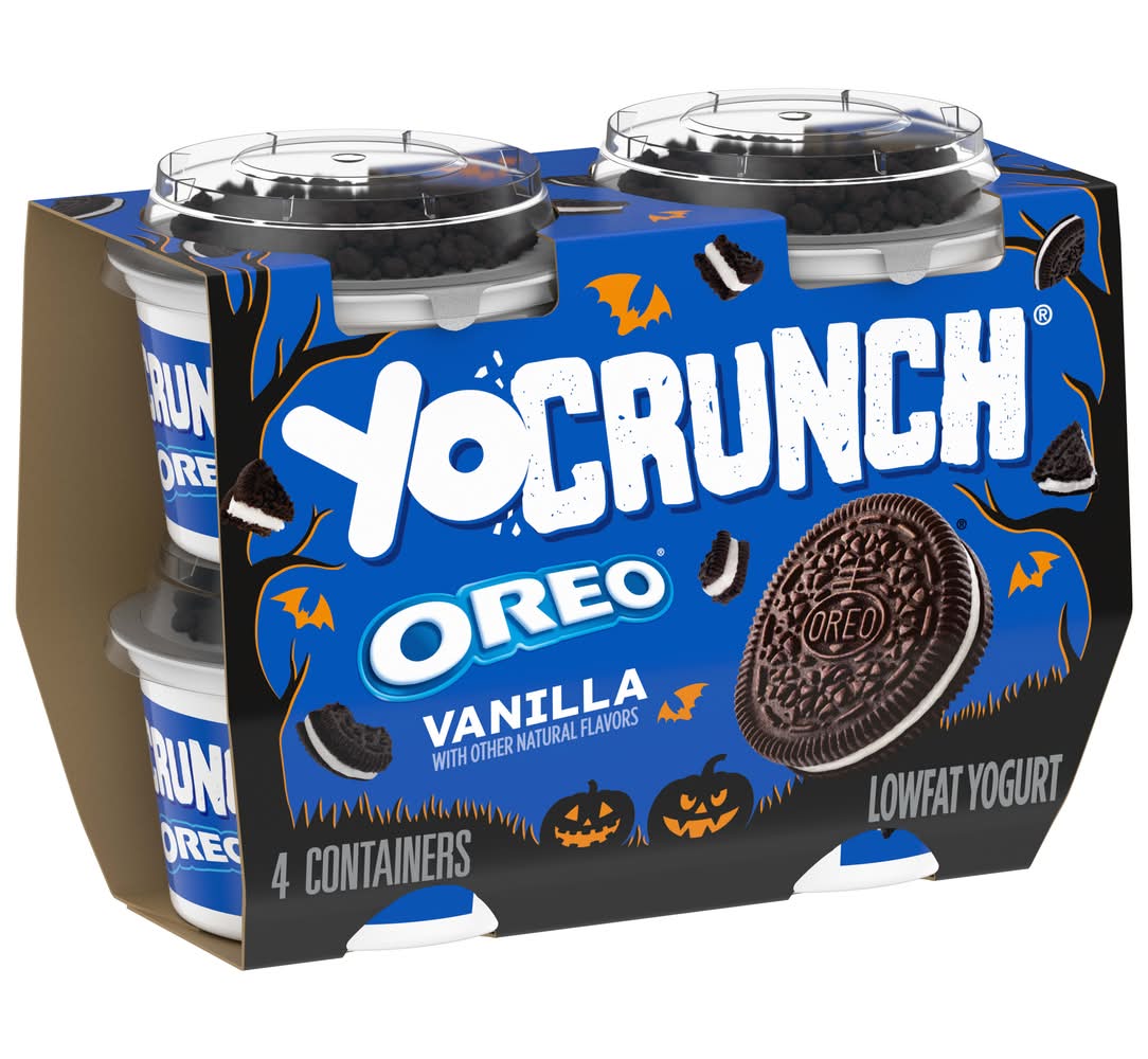 YoCrunch Lowfat Yogurt With Oreo Cookie Pieces, Vanilla (4 x 4 oz)