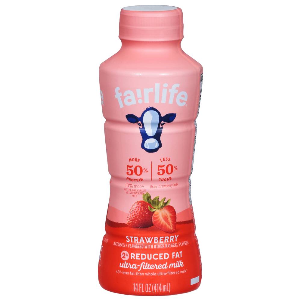 Fairlife Reduced Fat Ultra Filtered Milk, Strawberry (414 ml)