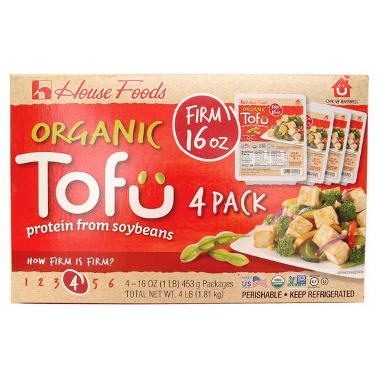 House Foods Organic Firm Tofu (4 ct, 16 oz)
