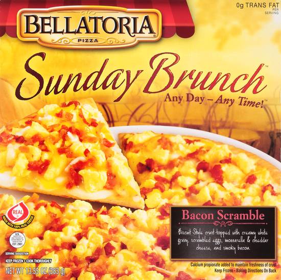 Bellatoria Sunday Brunch Pizza (bacon scramble)