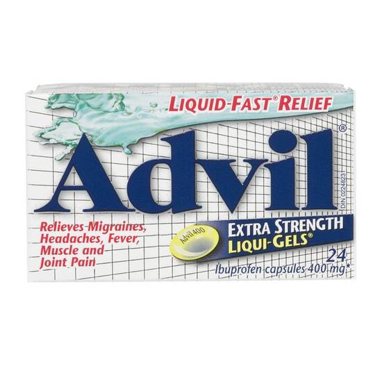 Advil Liquid-Fast Relief Ibuprofen Capsules 400 mg (24 units)