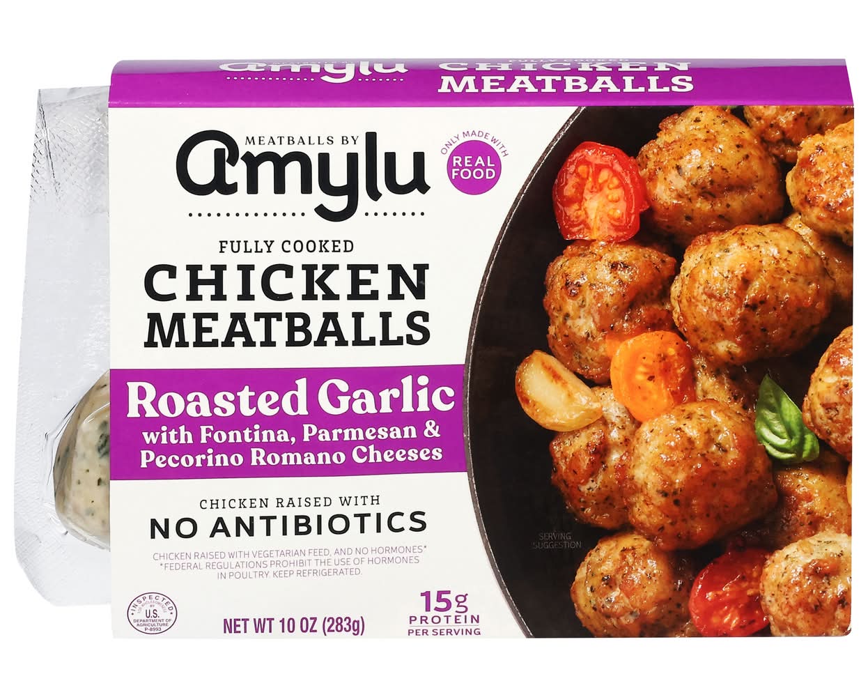 Amylu Foods Roasted Garlic Chicken Meatballs (10 oz)