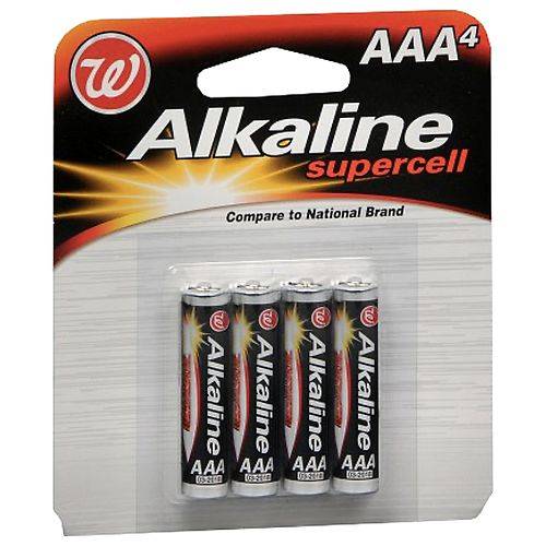 Walgreens Alkaline Supercell Batteries AAA - 4.0 Each