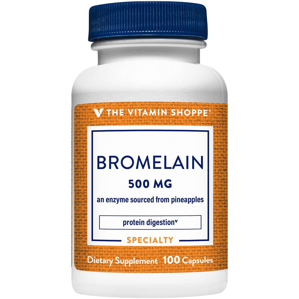 The Vitamin Shoppe Bromelain - Enzyme Sourced From Pineapples 500 mg Capsules