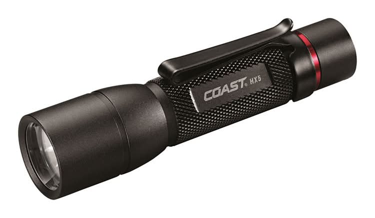 Coast Hx5 130 Lm Black Led Flashlight Aa Battery