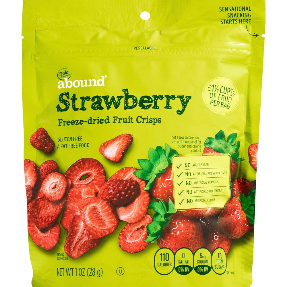 Gold Emblem Abound Freeze Dried Strawberry Fruit Crisps