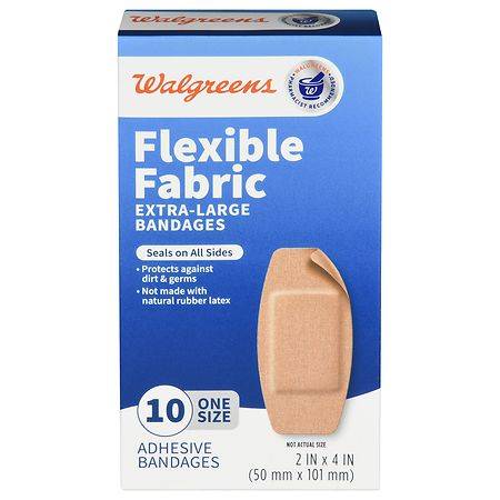 Walgreens Flexible Fabric Bandages Xlarge