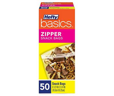 Zipper Snack Bags, 50-Count