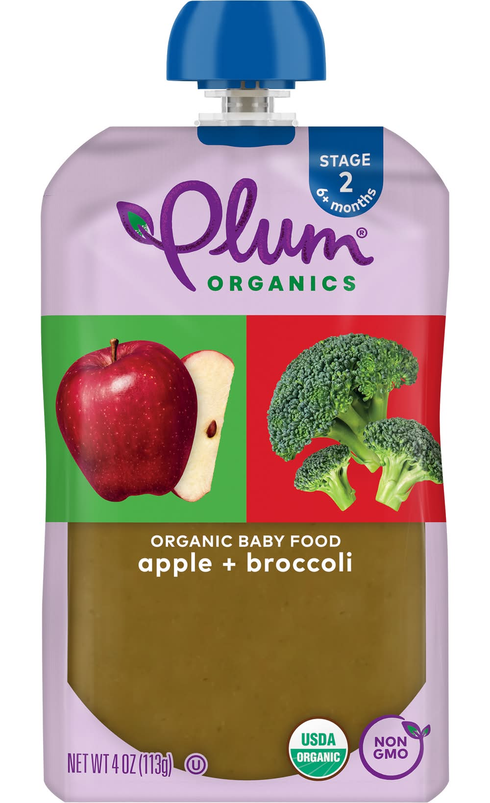 Plum Organics Organic Baby Food, Apple, Broccoli (4 oz)