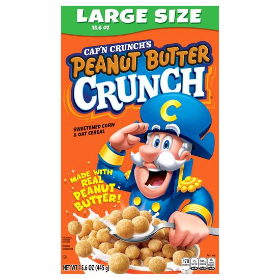 Cap'n Crunch Sweetened Corn & Oat Cereal (peanut butter)