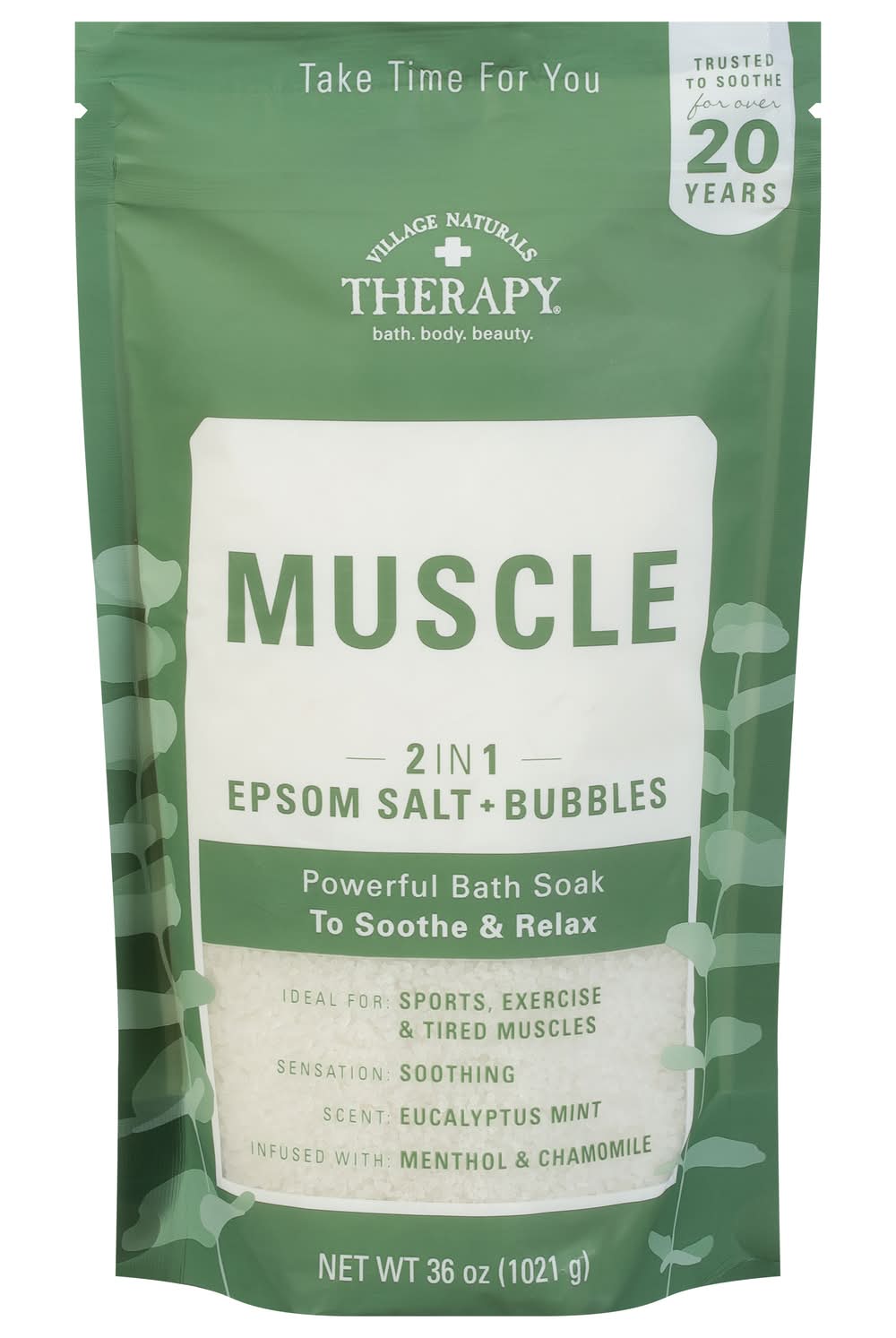Village Naturals Therapy Aches & Pains Muscle Relief Foaming Bath Soak (2.25 lbs)