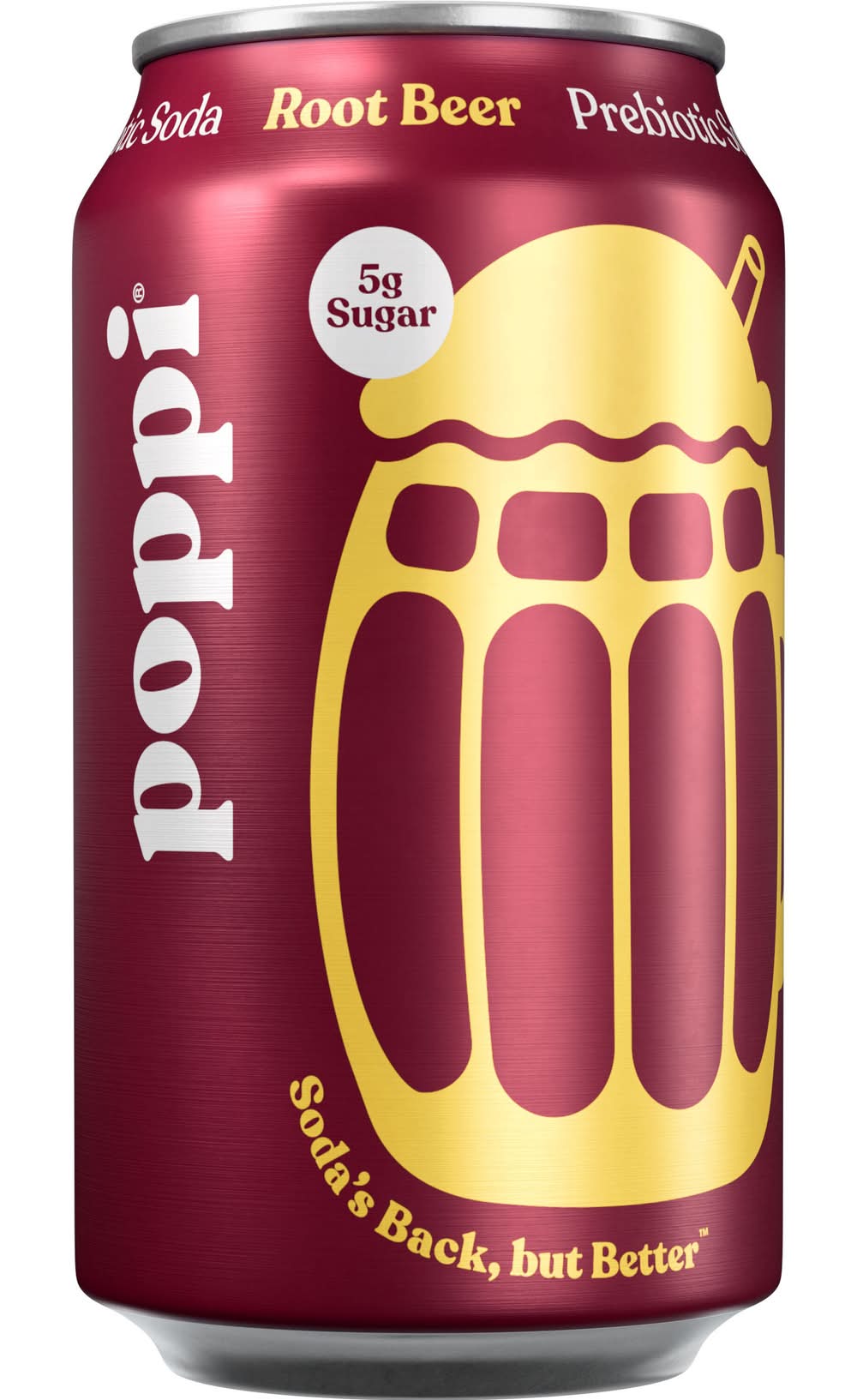 poppi Sparkling Prebiotic Soda, Root Beer (12 fl oz)