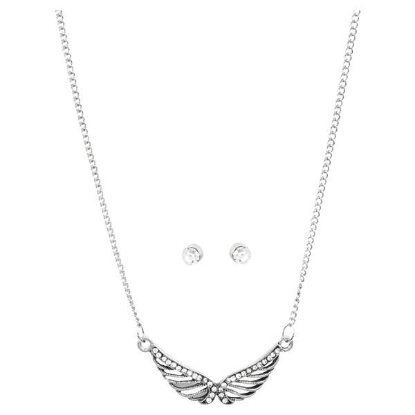 Angel Wings Necklace and Earring Set