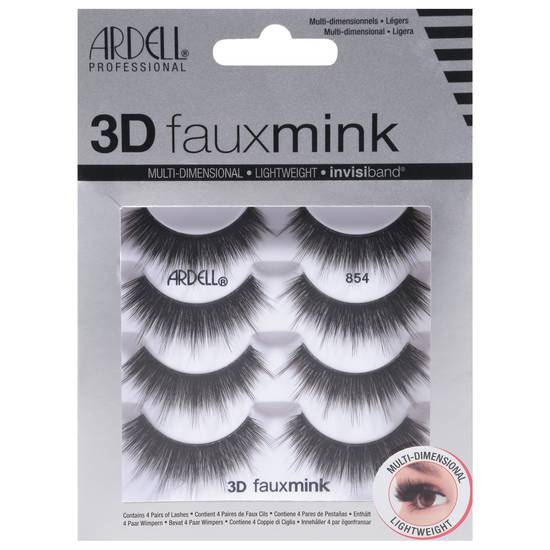 Ardell Professional 3d Fauxmink 854 Lashes (4 ct)