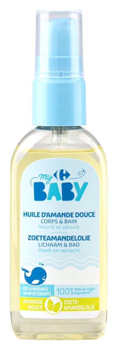 Carrefour Baby Huile d''Amande Douce Corps et Bain 75 ml