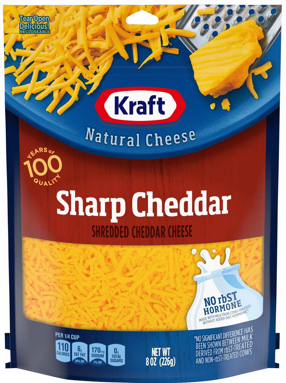 Kraft Shredded Sharp Cheddar Cheese (8 oz)