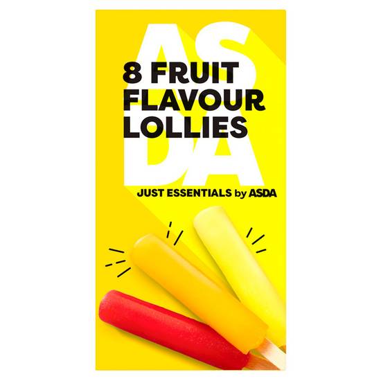 Asda Just Essentials Fruit Flavour Lollies 8 x 35ml (280ml)
