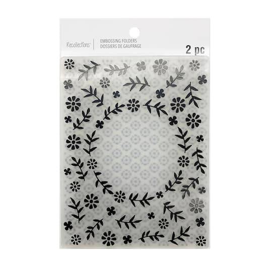 Floral Circle Embossing Folder By Recollections