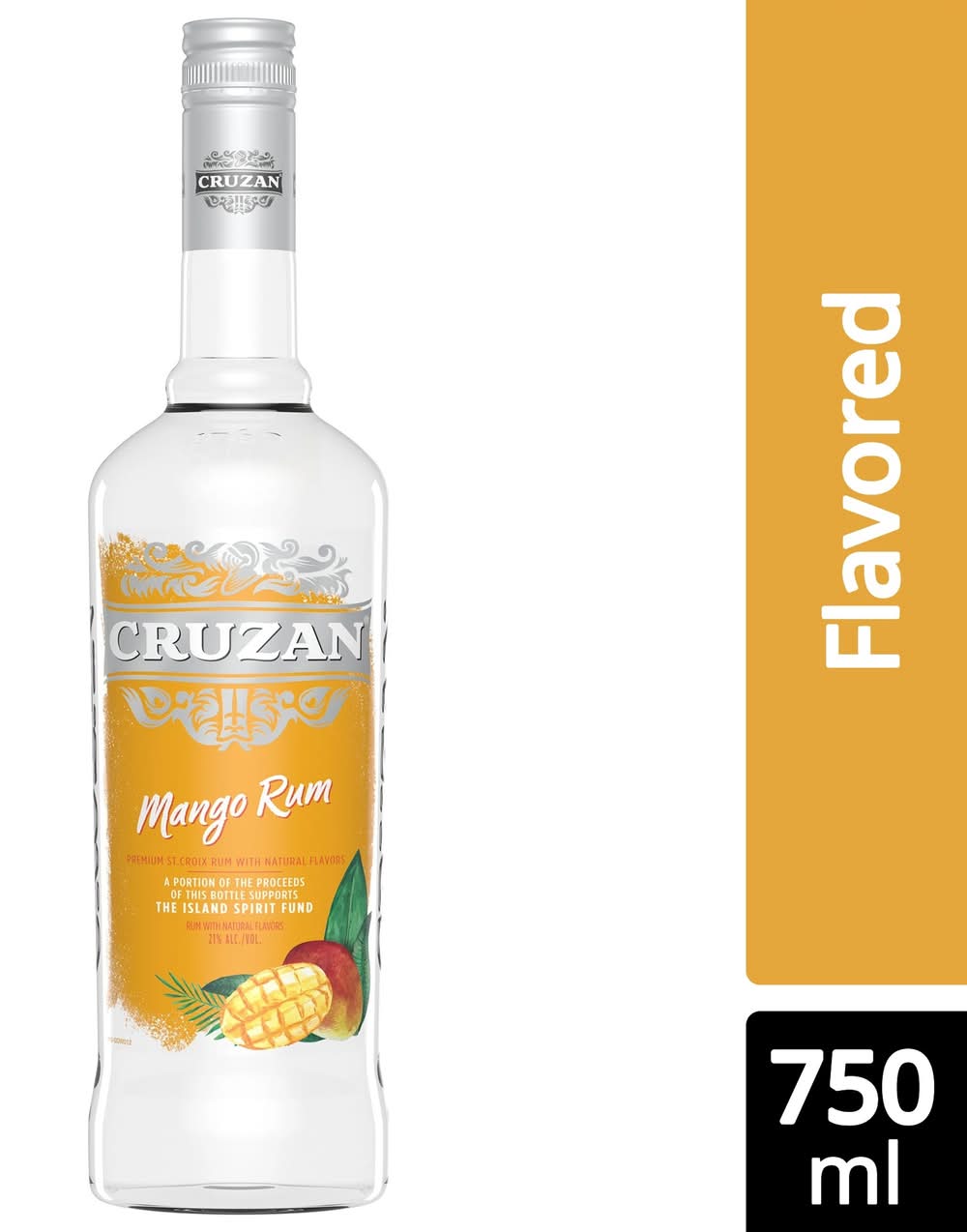 Cruzan Flavored Rum, Mango (750 ml)