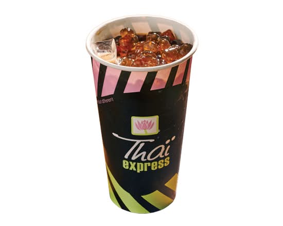 Thé glacé thaï au pandan avec gelée de boba