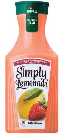 Simply Lemonade Strawberry Juice Drink 52oz Bottle