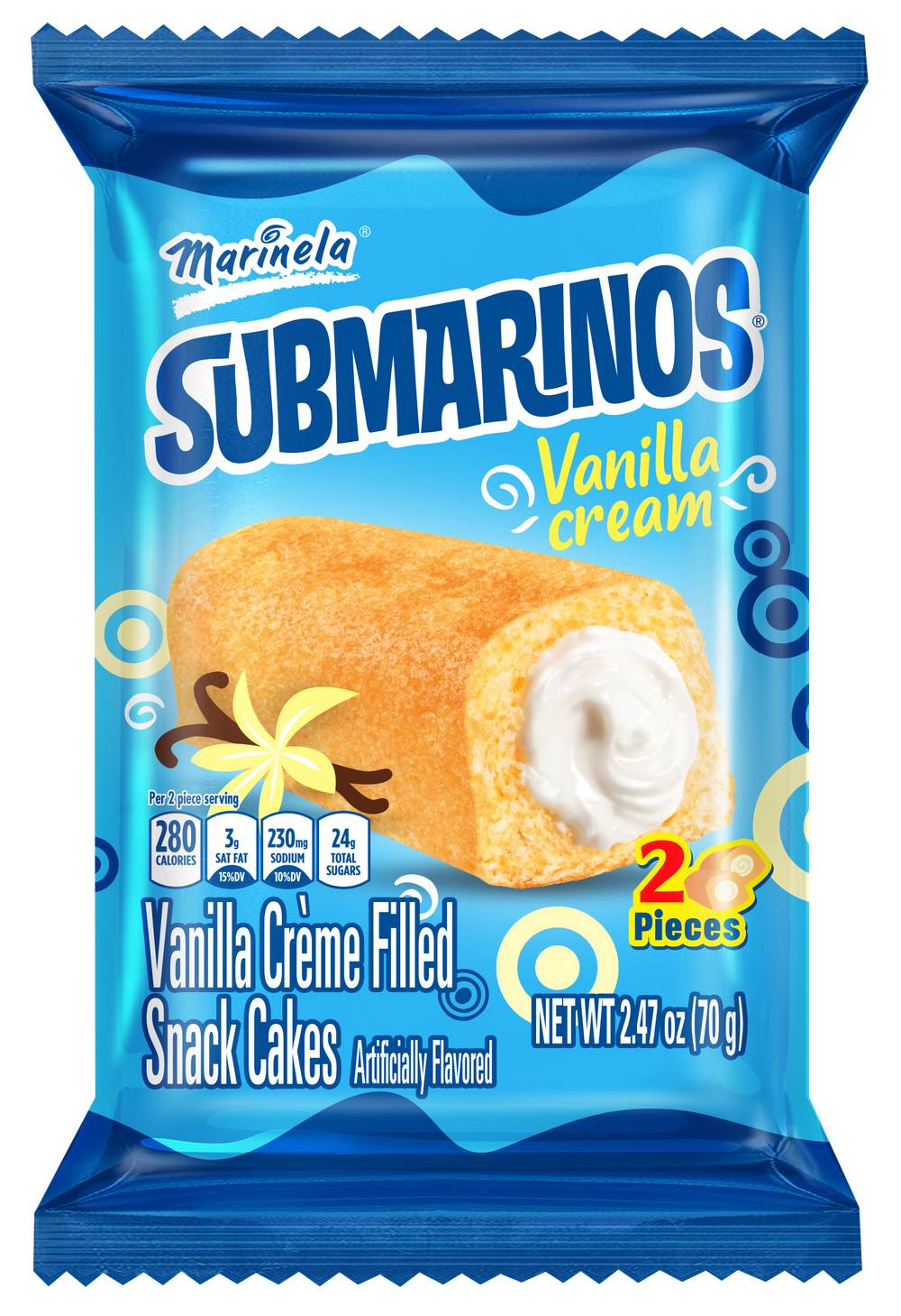 Marinela Submarinos Snack Cakes (vanilla)
