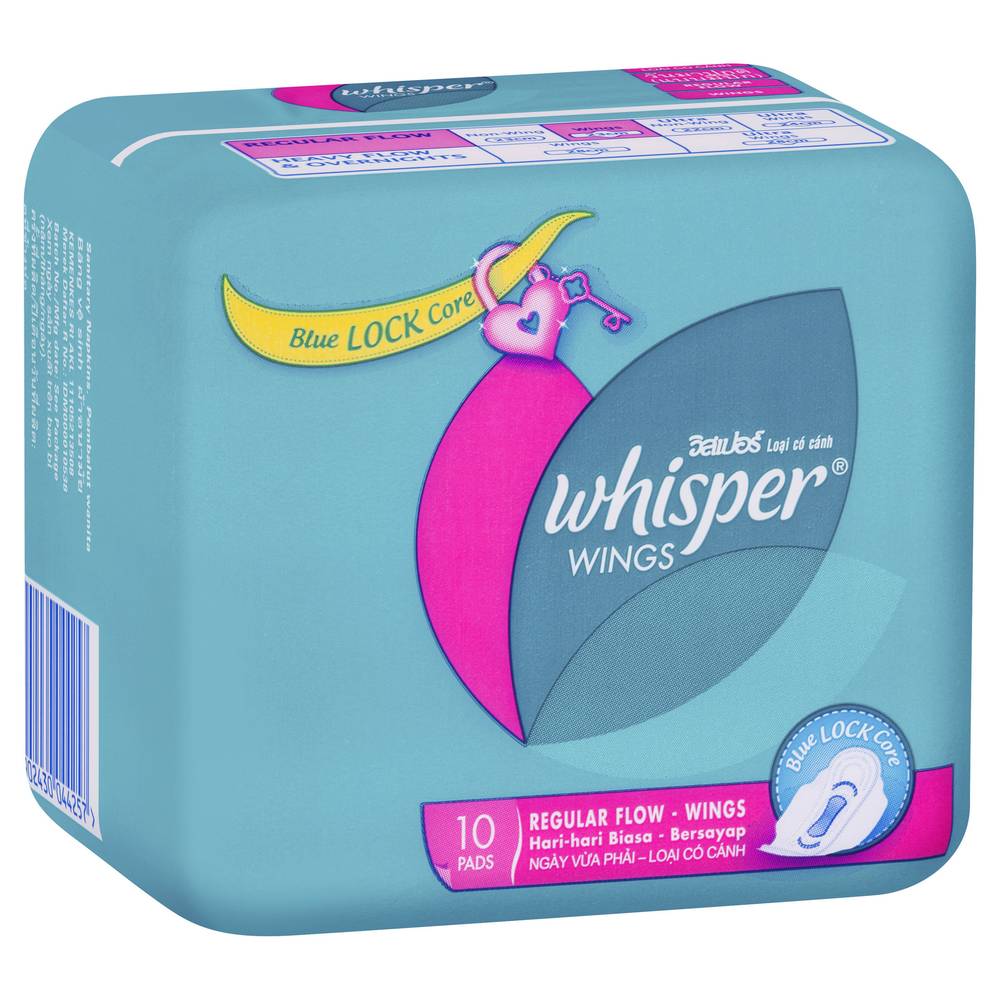 Whisper Regular Flow Wings With Blue Lock Core Pad Delivery Near Me