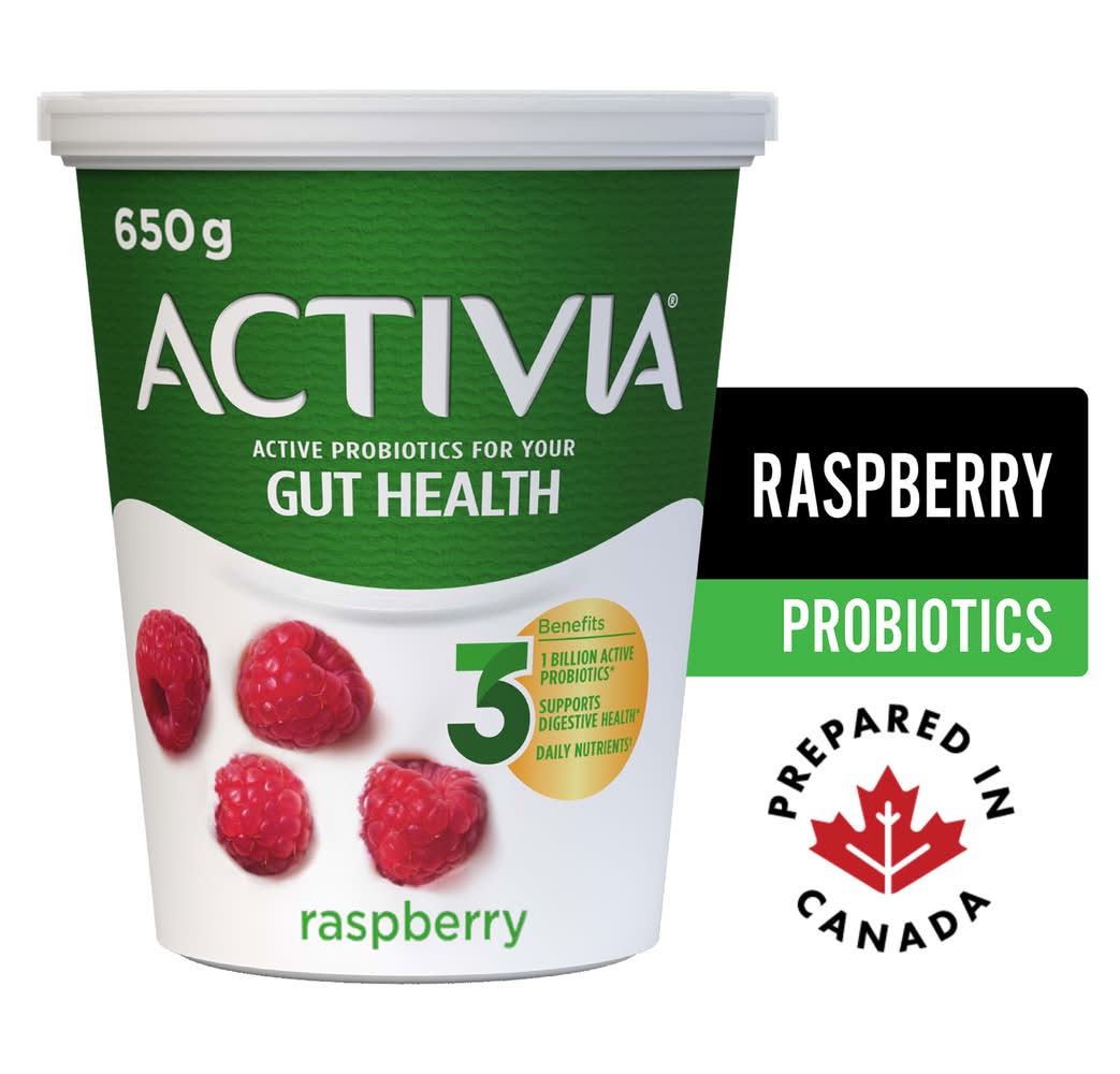 Activia Gut Health Probiotic Yogurt, Raspberry (650 g)
