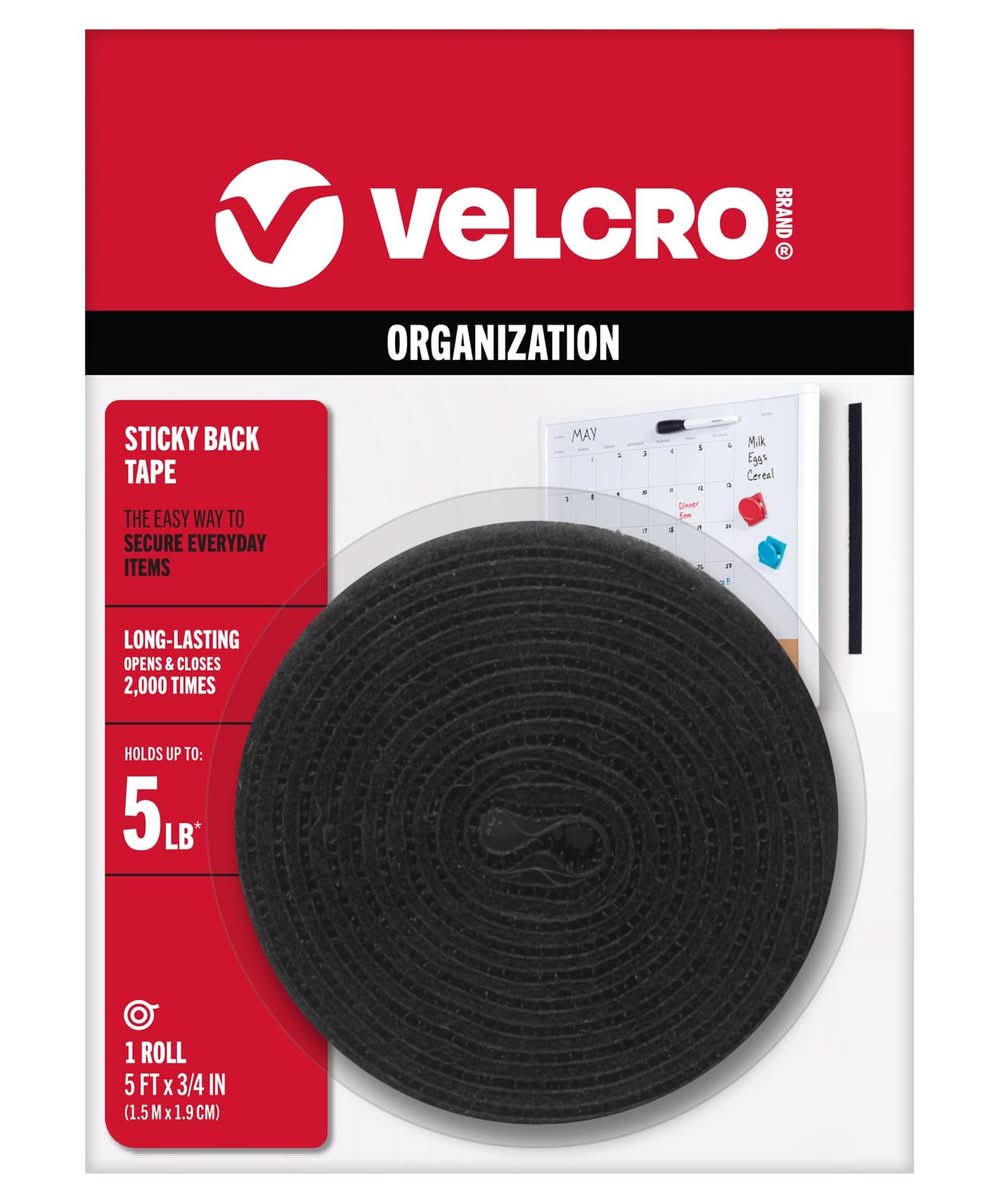 Velcro Brand Sticky Back Medium Nylon Hook And Loop Fastener 60 In. L 1 Pk
