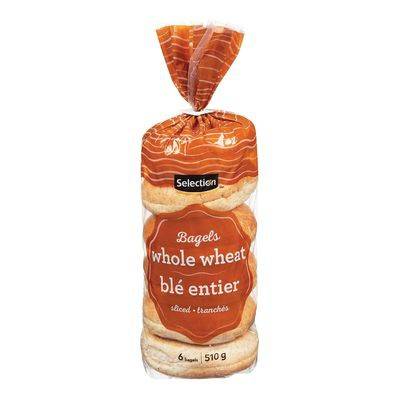 Selection bagels tranchés à saveur de cannelle et raisins secs (510 g, 6 un) - whole wheat bagels (6 units)