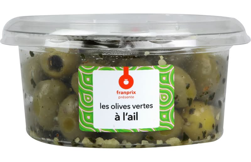 Franprix - Olives vertes à l'ail (150g)