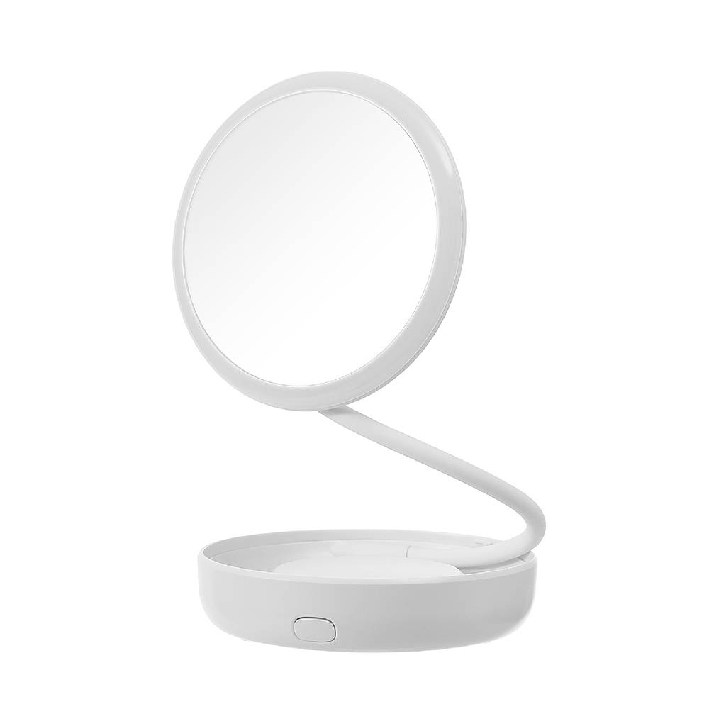 Miniso espejo circular giratorio con luz led blanco (1 pieza)