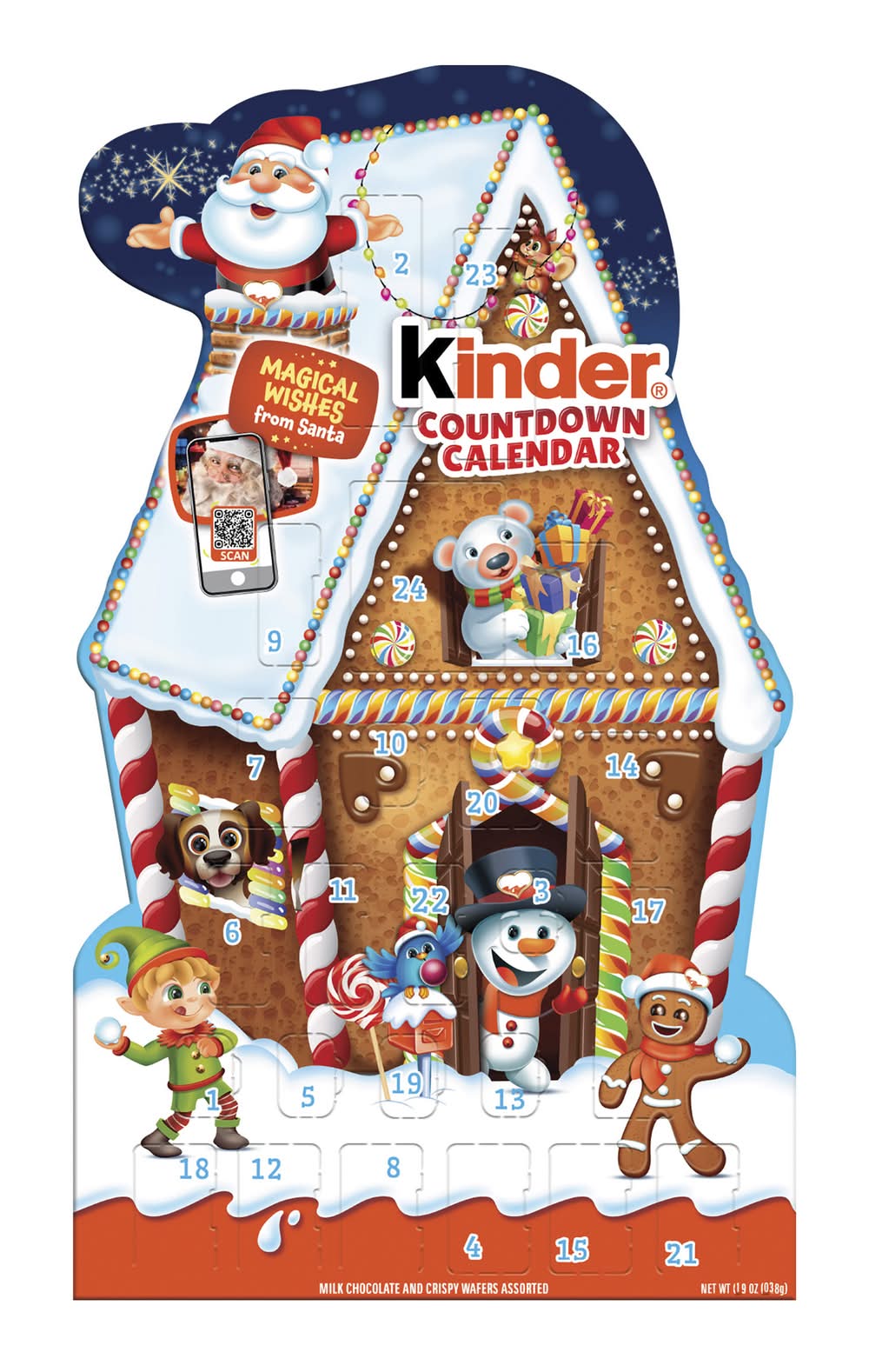 Kinder Holiday Countdown Calendar Assorted Chocolates (24 ct)