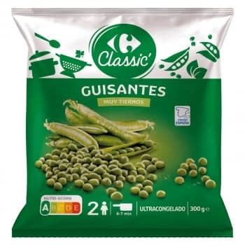 Guisantes muy tiernos Carrefour Classic 300 g.