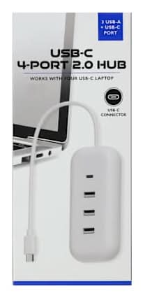USB 4-Port 2.0 Hub White