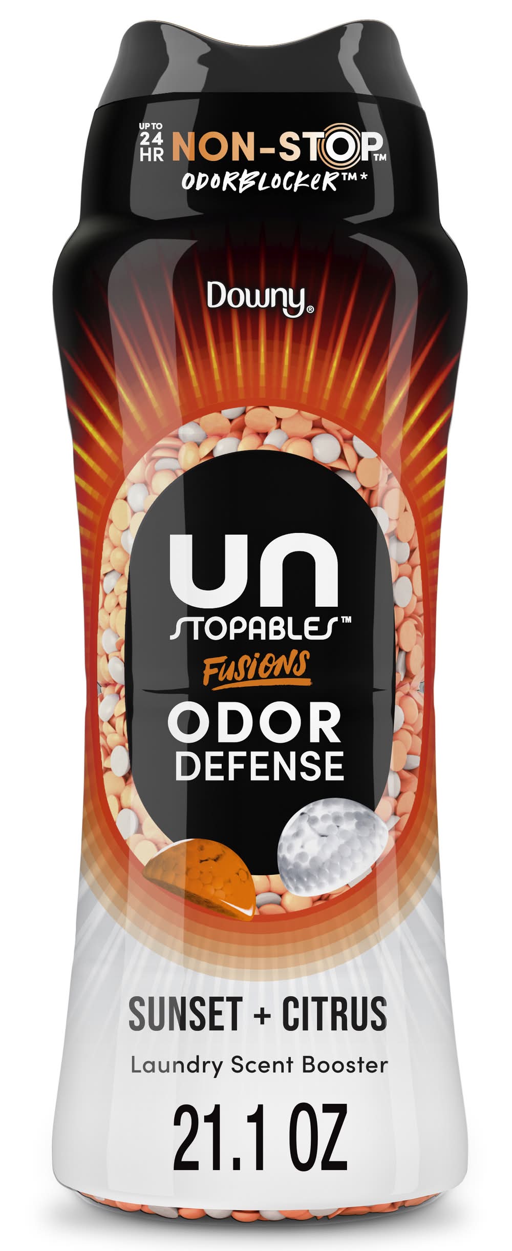 Downy Unstopables Fusions Laundry Additive Beads, Sunset-Citrus (21.1 oz)