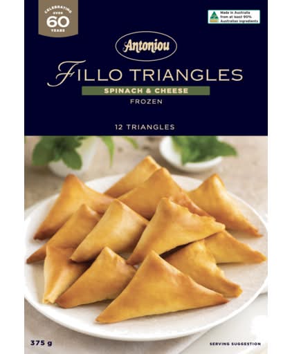 Antoniou Frozen Spinach & Cheese Triangles (375g)
