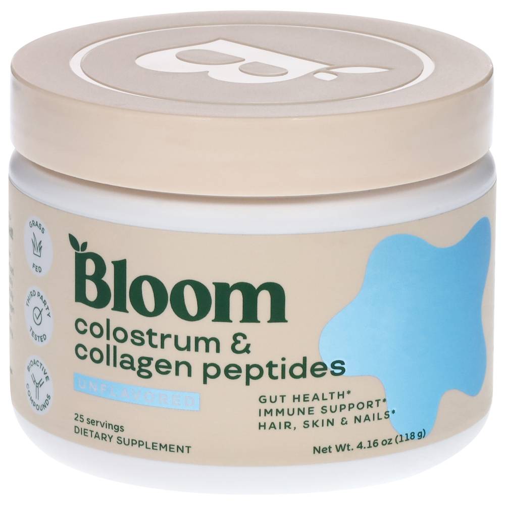Bloom Colostrum & Collagen Peptides Supplement (4.16 oz)
