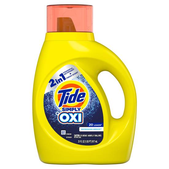 Tide Simply + Oxi Refreshing Breeze Liquid Laundry Detergent