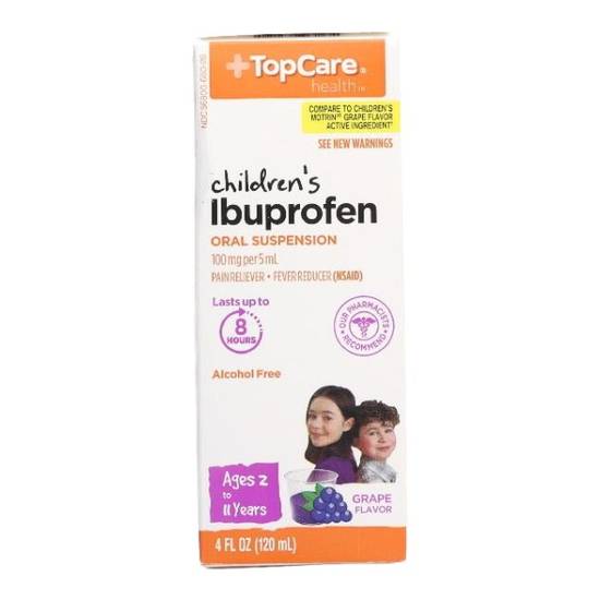 Topcare Children's Ibuprofen Grape Oral Suspension