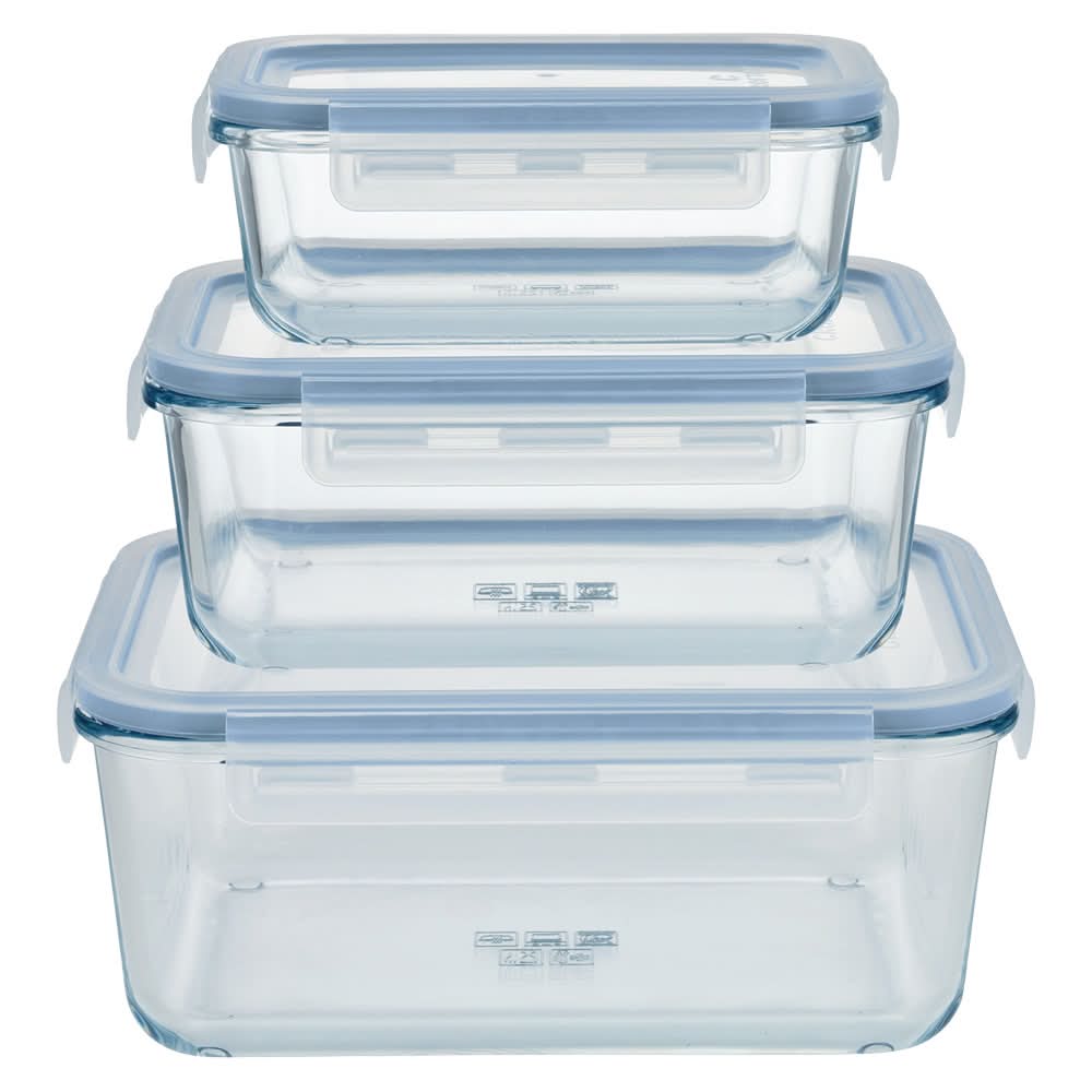 Crofton Rectangle Containers, Blue (3 ct)