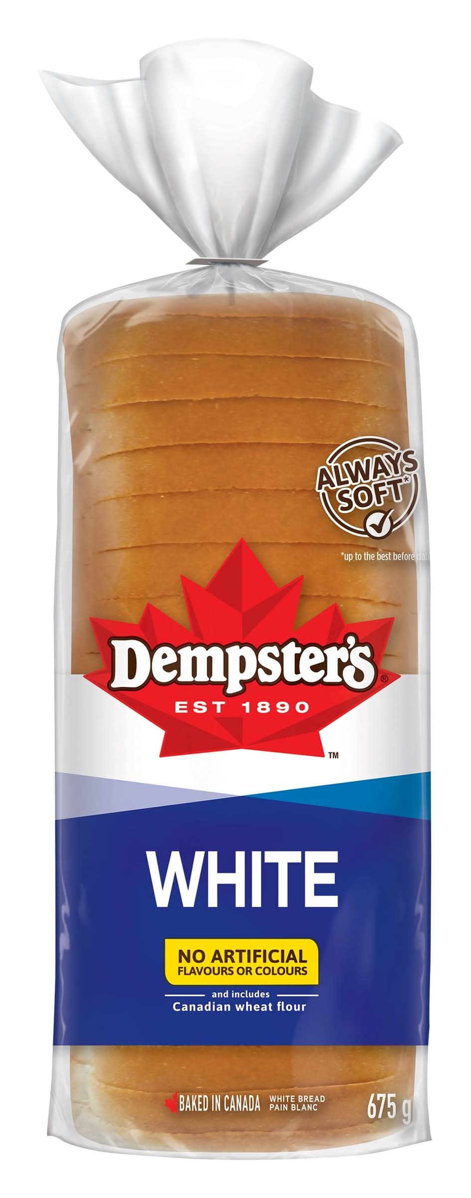 Dempster's White Plain Blanc Sliced Bread (675 g)