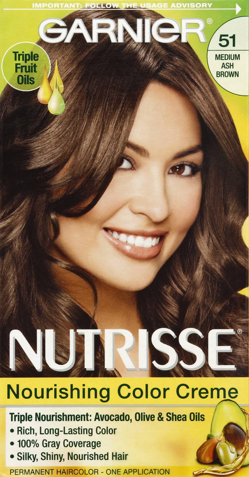 Nutrisse 51 Medium Ash Brown Hair Dye (7.8 oz)