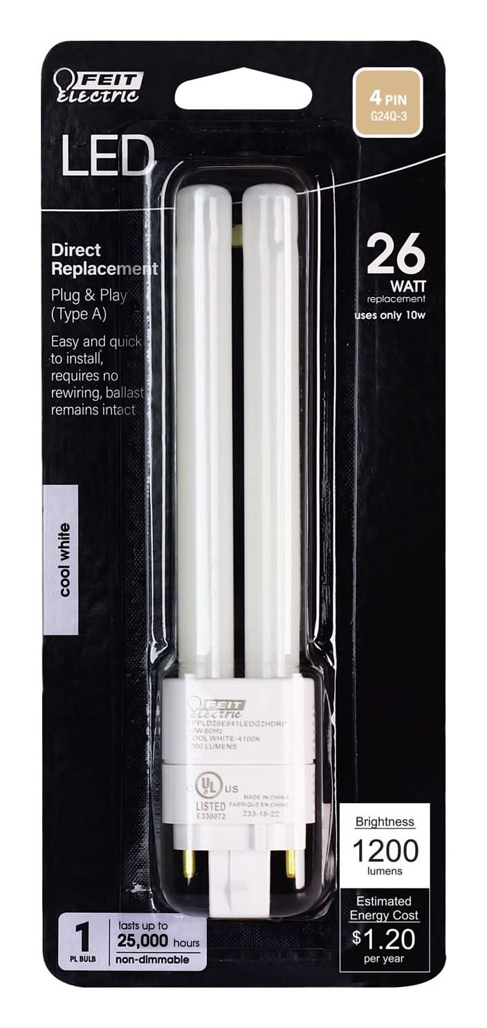 Feit Linear Pl G24Q-3 4-Pin Led Bulb Cool White 26 Watt Equivalence 1 Pk