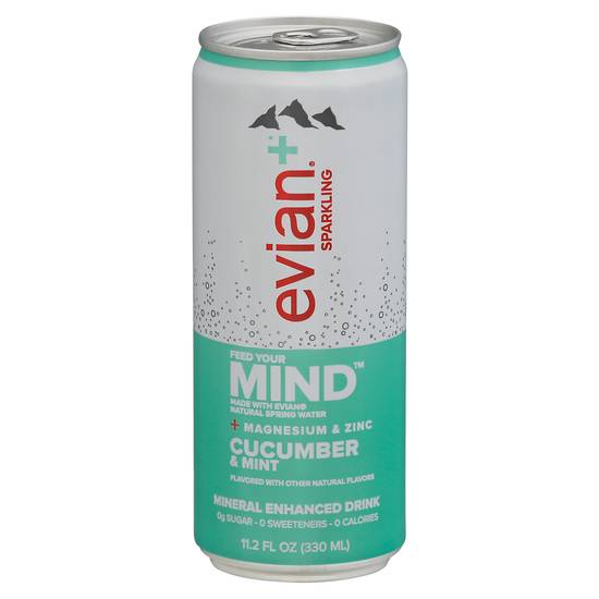 Evian Feed Your Mind Cucumber & Mint Mineral Drink (11.2 fl oz)